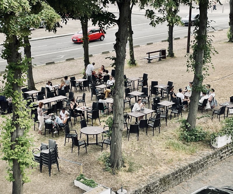 Terrasse vue aérienne